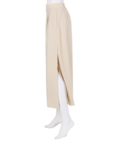 MERCURYDUO（マーキュリーデュオ）の「ジョーゼットサイドスリットフレアパンツ（パンツ・レディース・オフホワイト/ブラック/ベージュ・F）」の8枚目の写真