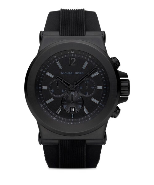 Michael Kors Dylan Black Silicone Watch 