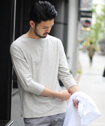 EDIFICE | ヨリモクツイードボートネック 7分(トップス)