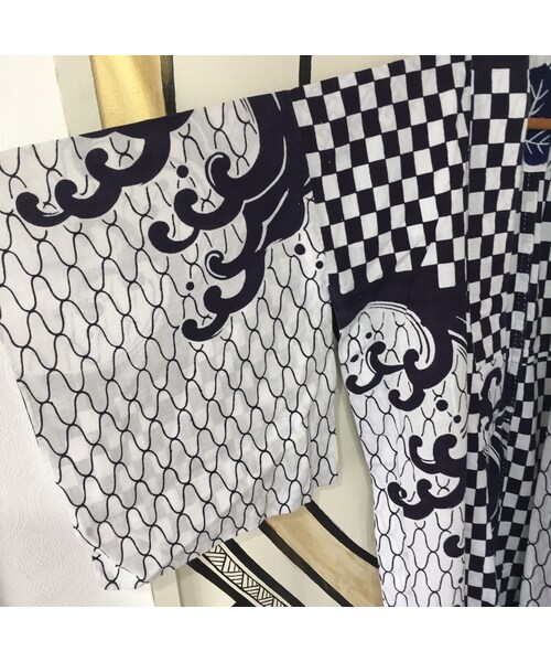 キュウリガン（キュウリガン）の「【YUKATA】ヴィンテージ 派手柄 浴衣 ロングガウン（浴衣・メンズ・その他）」の6枚目の写真