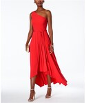 VINCE CAMUTO | Vince Camuto Belted One-Shoulder Maxi Dress(One piece dress)