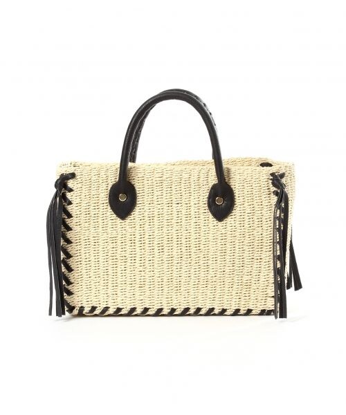 Andemiu（アンデミュウ）の「サイドアミアゲＢＯＸトート（バッグ・グレー/ブラック）」の8枚目の写真