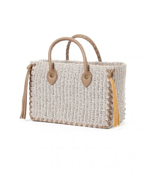 Andemiu（アンデミュウ）の「サイドアミアゲＢＯＸトート（バッグ・グレー/ブラック）」の6枚目の写真