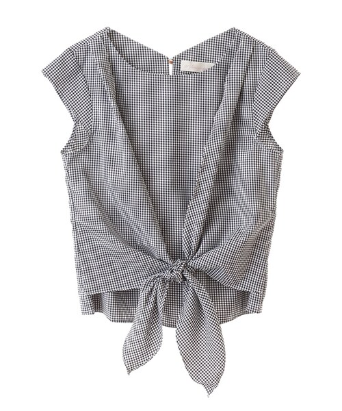 31 Sons de mode（トランテアン　ソン　ドゥ　モード）の「裾結びブラウス×トッパーカーデ【セット商品】（トップス・レディース・スタッフ身長:160cm/オフホワイト/ブラック・36）」の10枚目の写真