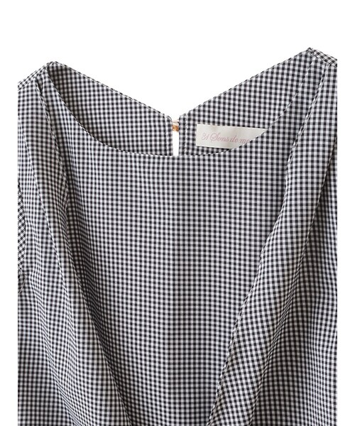 31 Sons de mode（トランテアン　ソン　ドゥ　モード）の「裾結びブラウス×トッパーカーデ【セット商品】（トップス・レディース・スタッフ身長:160cm/オフホワイト/ブラック・36）」の11枚目の写真