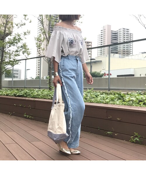 copine（コピン）の「2WAY刺繍入りオフショルブラウス/五分袖プルオーバー(4color)【クリックポスト対象商品】（シャツ/ブラウス・レディース・その他）」の8枚目の写真