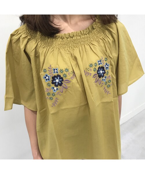 copine（コピン）の「2WAY刺繍入りオフショルブラウス/五分袖プルオーバー(4color)【クリックポスト対象商品】（シャツ/ブラウス・レディース・その他）」の2枚目の写真