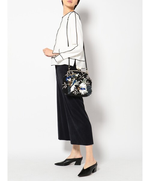 JAMIN PUECH バッグ 専用)JAMIN PUECHフリルデザイン かごバッグ