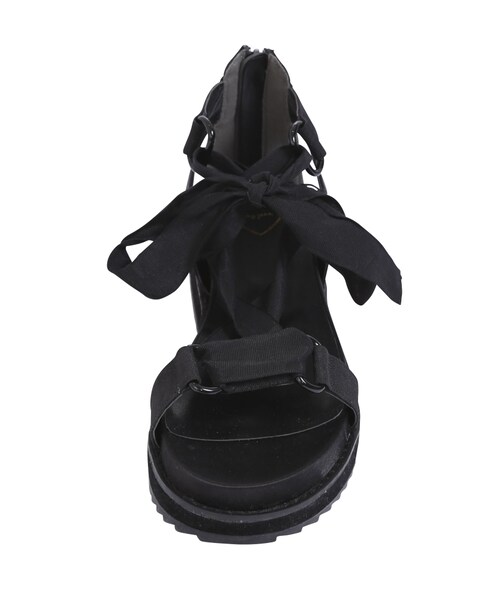 merry jenny（メリージェニー）の「レースアップリボンサンダル（シューズ・レディース・グレー/ブラック/ピンク・S/M/L）」の9枚目の写真