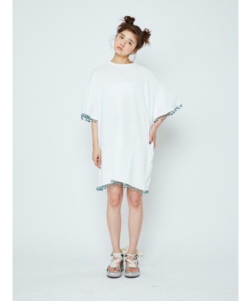 merry jenny（メリージェニー）の「レースアップリボンサンダル（シューズ・レディース・グレー/ブラック/ピンク・S/M/L）」の6枚目の写真