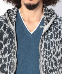 フランシストモークス　ホワイトレオパードスワロフスキーメッシュパーカー　4 XL フランシストモークス ホワイトレオパードスワロフスキー