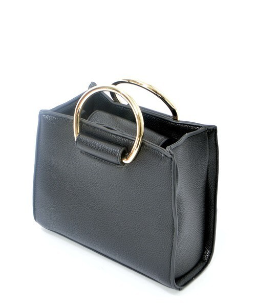 archives（アルシーヴ）の「リングハンドルスクエアミニショルダー（ショルダーバッグ・レディース・ブラック/マスタード/ピンク・MEDIUM）」の4枚目の写真