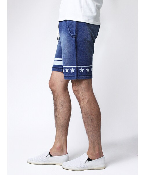 JACKROSE（ジャックローズ）の「スターショーツスウェットショーツ（パンツ・メンズ・ブラック/インディゴ・M/L）」の14枚目の写真