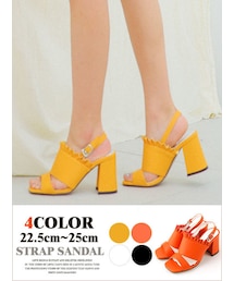 KORMARCH | ダブルストラップスリングバックサンダル(サンダル)