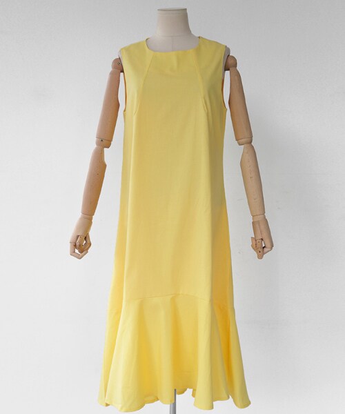 DHOLIC（ディーホリック）の「スリーブレスラッフルヘムワンピース（ワンピース・レディース・アクアグリーン/イエロー/ブラック・FREE）」の3枚目の写真