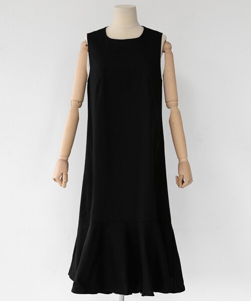 DHOLIC（ディーホリック）の「スリーブレスラッフルヘムワンピース（ワンピース・レディース・アクアグリーン/イエロー/ブラック・FREE）」の2枚目の写真