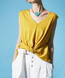 NINE | NINE フロントノットタンクトップ(Tシャツ/カットソー)