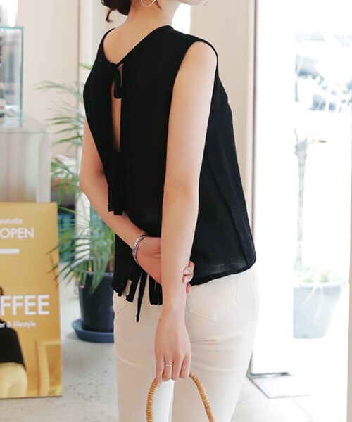 DHOLIC(ディーホリック)の「4COLORSバックストラップスリーブレス(タンクトップ・レディース・FREE)」の3枚目の写真