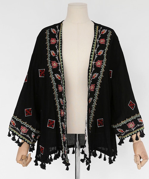DHOLIC(ディーホリック)の「タッセルヘムエスニックオープンカーディガン(その他アウター・レディース・FREE)」の3枚目の写真