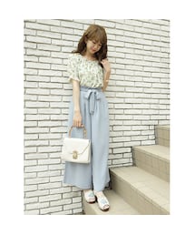 F i.n.t | ウエスト共布リボンワイドパンツ/F&A(その他パンツ)