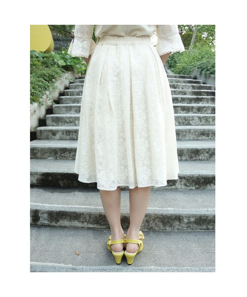 an another angelus（アンアナザーアンジェラス）の「テーブルクロス風レースタックスカート/an another angelus（スカート・レディース・その他）」の4枚目の写真