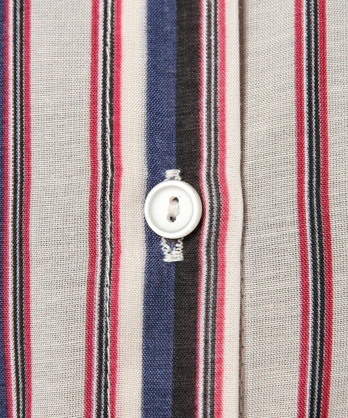 archives（アルシーヴ）の「マルチストライプシャツワンピ（シャツワンピース・レディース・オフホワイト/ブラック/ワイン・MEDIUM）」の11枚目の写真