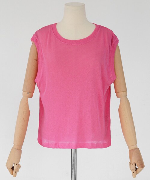 DHOLIC（ディーホリック）の「オーバーサイズリネンスリーブレス（タンクトップ・レディース・FREE）」の5枚目の写真