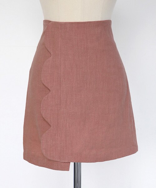 DHOLIC（ディーホリック）の「アンバランススカラップタイトミニスカート（スカート・レディース・S/M）」の2枚目の写真