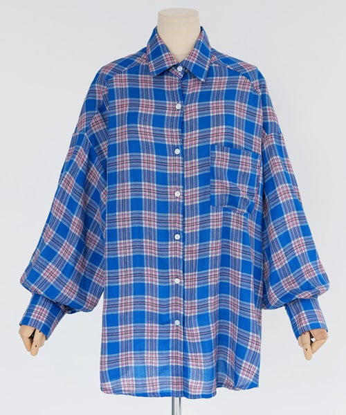 DHOLIC（ディーホリック）の「ビッグシルエットワンポケットチェックシャツ（シャツ/ブラウス・レディース・FREE）」の2枚目の写真