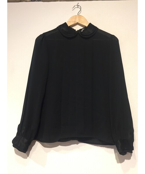 1970's　blouse　black