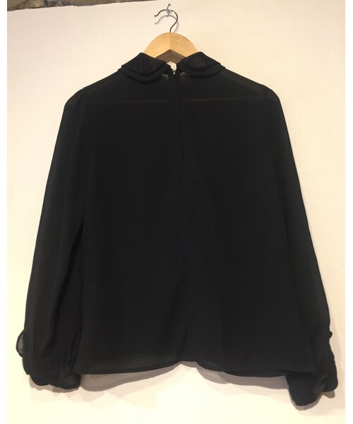 1970's　blouse　black