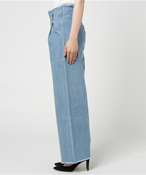 archives（アルシーヴ）の「フリンジデニムパンツ（デニムパンツ・レディース・ブルー/サックスブルー・MEDIUM）」の4枚目の写真