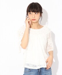 LOWRYS FARM | ★キャミソール付★オフショルレースプルオーバー(トップス)
