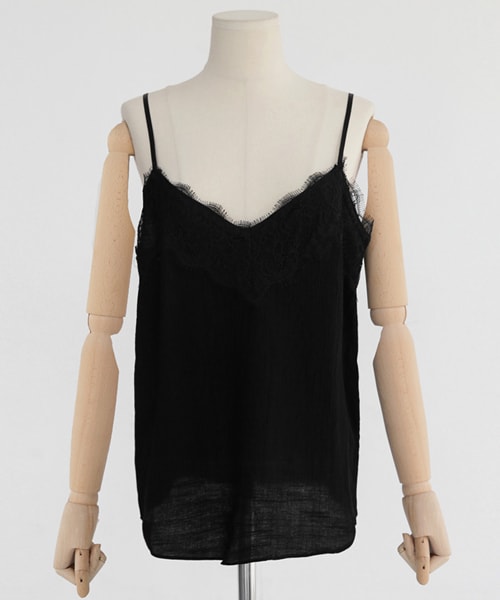 DHOLIC(ディーホリック)の「レースVネックキャミソール(キャミソール・レディース・FREE)」の2枚目の写真