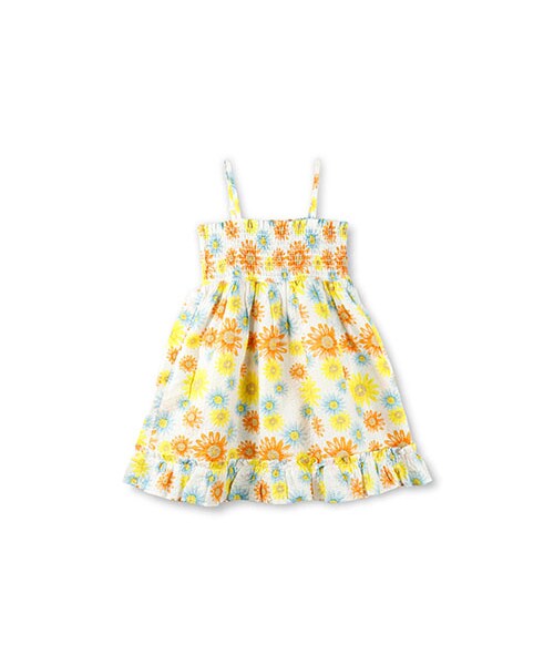 BRANSHES（ブランシェス）の「花柄サンドレス（Tシャツ/カットソー・キッズ・オレンジ/ブルー・80～150）」の2枚目の写真