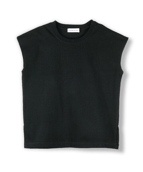 BRANSHES（ブランシェス）の「【限定】カットオフスリーブビッグTシャツ（Tシャツ/カットソー・キッズ・ブラック/杢グレー・100～150）」の2枚目の写真