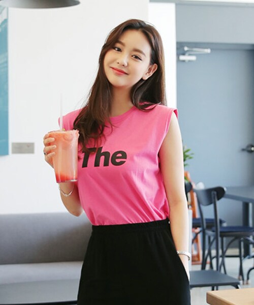 DHOLIC（ディーホリック）の「Theプリントコットンスリーブレス（タンクトップ・レディース・FREE）」の2枚目の写真