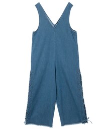 w closet | レースアップデニムオールインワン(オールインワン・サロペット)