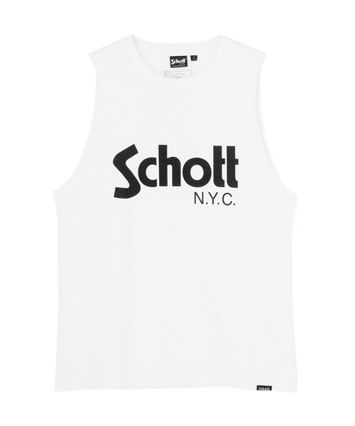 Ungrid(アングリッド)の「Schott別注カットオフタンク(トップス・レディース・ホワイト/ブラック)」の10枚目の写真