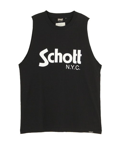 Ungrid(アングリッド)の「Schott別注カットオフタンク(トップス・レディース・ホワイト/ブラック)」の2枚目の写真