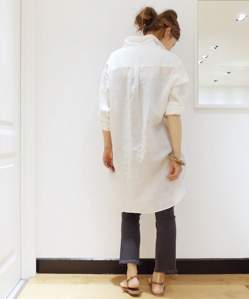 Deuxieme Classe CANCLINI LINO シャツワンピース