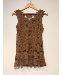 USED | crocheting camisole　brown(タンクトップ)