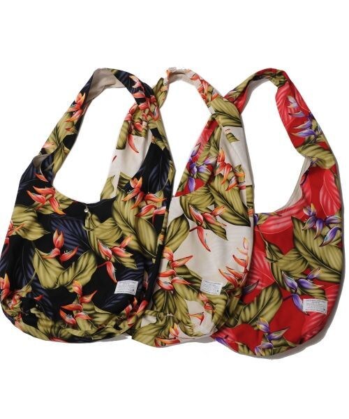 VIRGOwearworks（ヴァルゴウェアワークス）の「LANTANA ALOHA BAG アロハ柄バッグ（バッグ・メンズ・BLACK/WHITE/RED）」の4枚目の写真