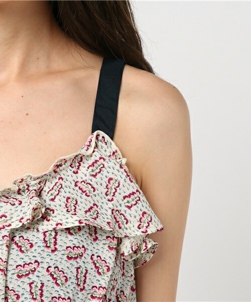 archives（アルシーヴ）の「シフォンプリントキャミ（シャツ/ブラウス・レディース・オフホワイト/ネイビー/マスタード・MEDIUM）」の9枚目の写真