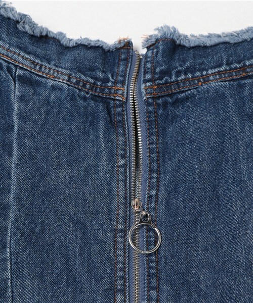 archives（アルシーヴ）の「フリンジＺＩＰデニムスカート（デニムスカート・レディース・ブルー/サックスブルー・MEDIUM）」の10枚目の写真