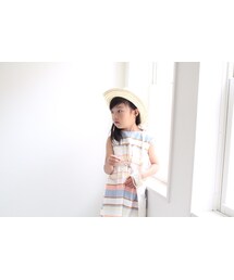 YanDD | キッズ ワンピース マルチ ボーダー 夏 春(ワンピース)