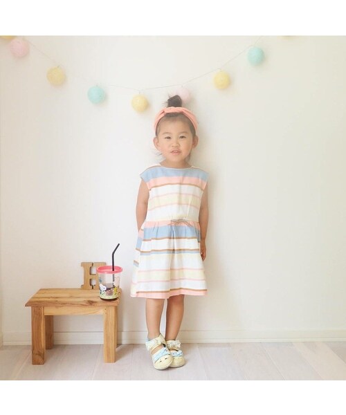 YanDD（ワイアンドディー）の「キッズ ワンピース マルチ ボーダー 夏 春（ワンピース・キッズ・その他）」の8枚目の写真