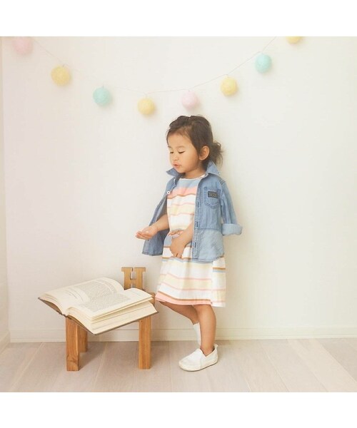 YanDD（ワイアンドディー）の「キッズ ワンピース マルチ ボーダー 夏 春（ワンピース・キッズ・その他）」の7枚目の写真