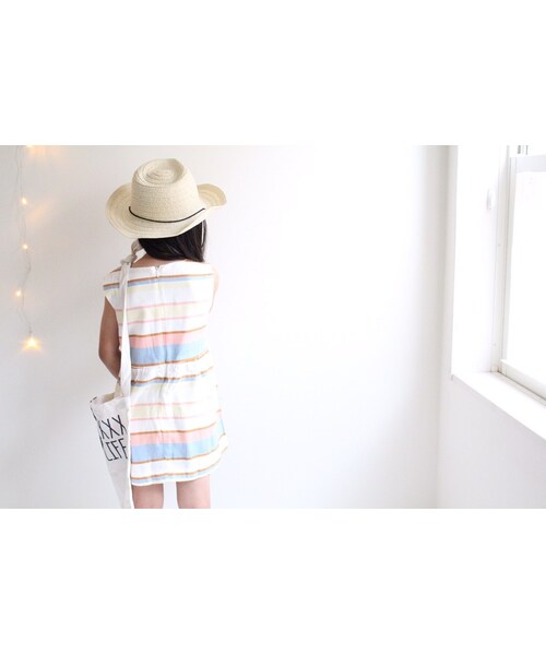 YanDD（ワイアンドディー）の「キッズ ワンピース マルチ ボーダー 夏 春（ワンピース・キッズ・その他）」の4枚目の写真