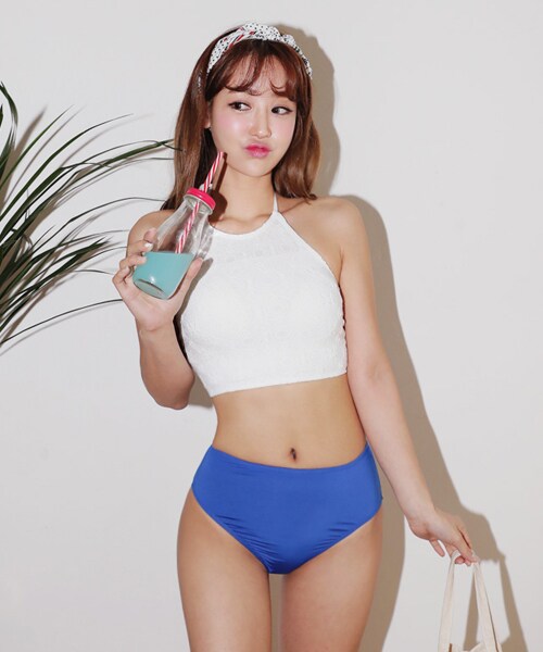 DHOLIC（ディーホリック）の「バックレースアップパターンビキニ（水着・レディース・FREE）」の2枚目の写真